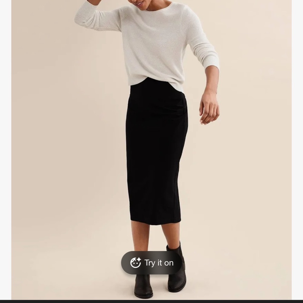 Eileen Fisher Slim MIDI Skirt NWT
